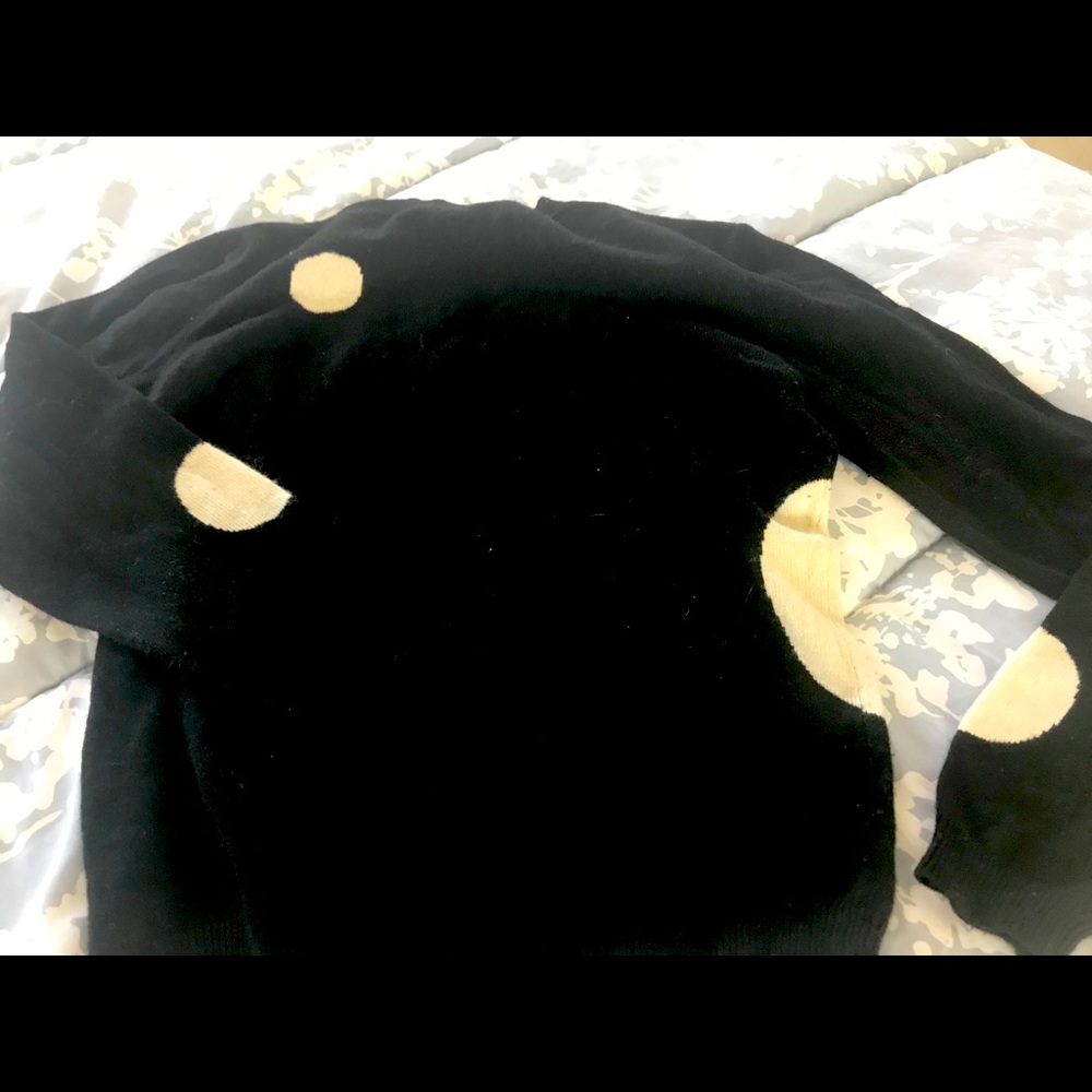 Milly black sweater with white dots